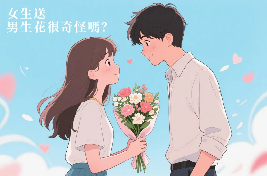 女生送男生花很奇怪嗎？